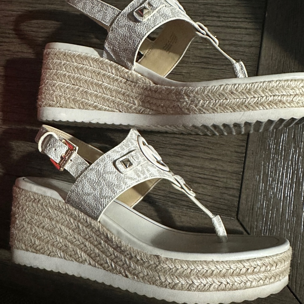 Women's White Wedge Sandals